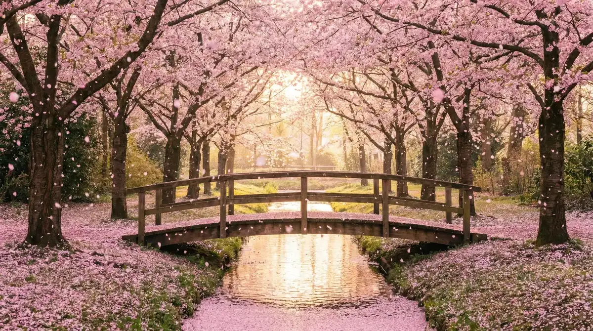 樱花桥畔 - 肥胖VPSWINDOWS 唯美风景